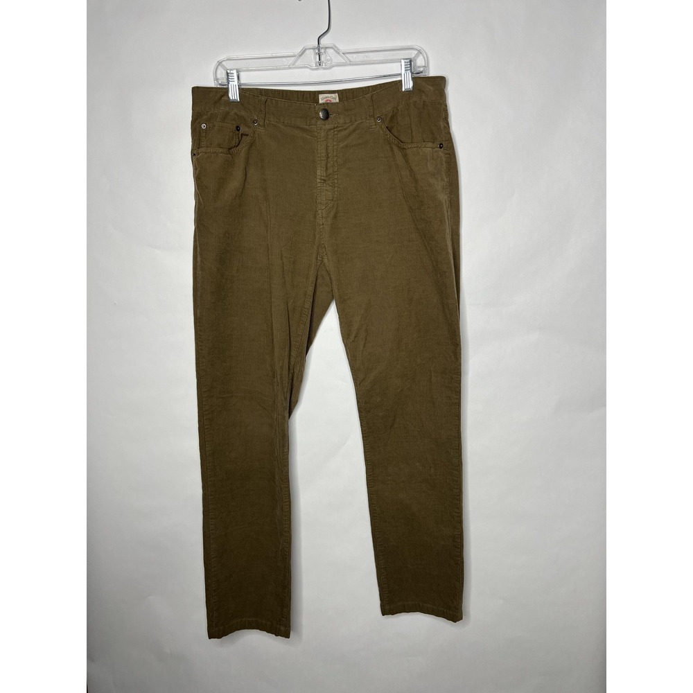 Faherty Corduroy Pants Mens 34x30 Brown 5 Pocket Stretch Casual Khakis Soft